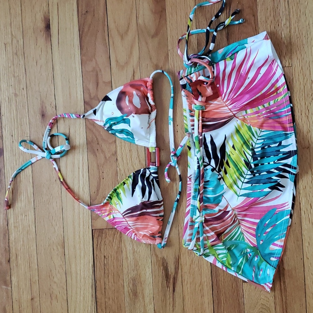 Rhinestone studded swimsuit
